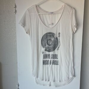 William Rast Vinyl Soul Rock & Roll Graphic Tee - White